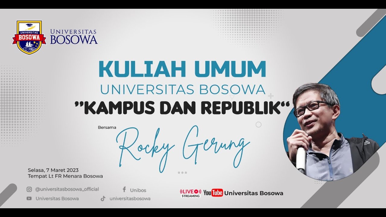 KULIAH UMUM ROCKY GERUNG KAMPUS DAN REPUBLIK