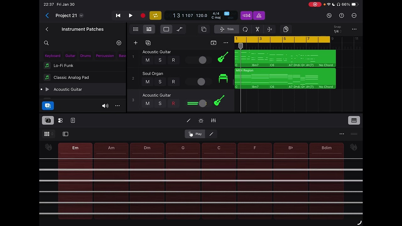30 January 2026 / Logic Pro iPad - being touch and has Surface Play