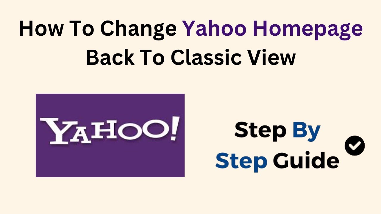 How To Change Yahoo Homepage Back To Classic View