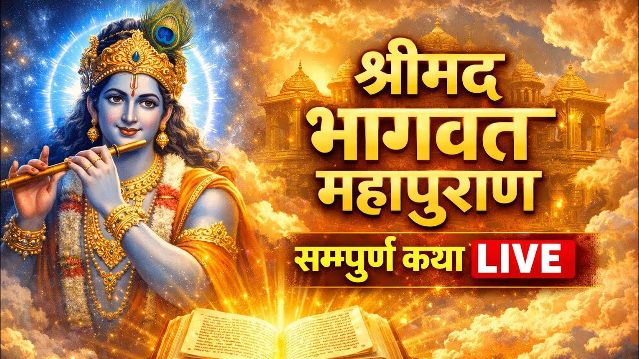 श्रीमद् भागवत महापुराण सम्पूर्ण कथा | Live Stream | Shri Krishna Katha | Bhagwat Puran