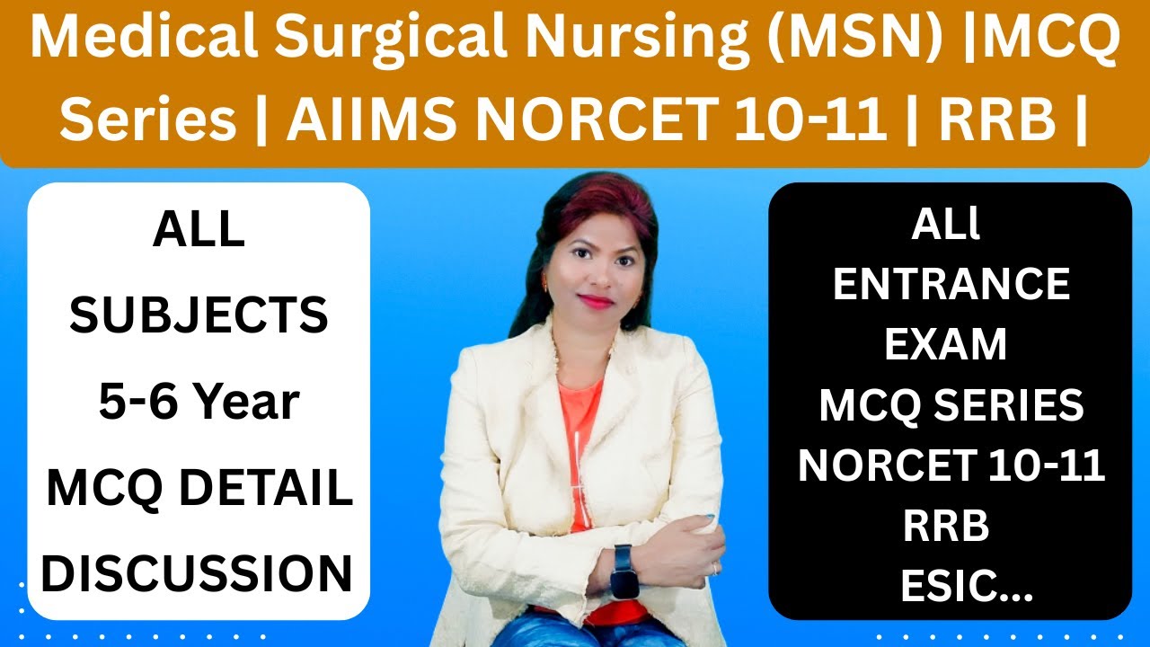 MCQ SERIES FOR NORCET 10-11 | RRB |EXAM| 2026 | #aiims #norcetmcq #nursing #shorts #video #bsc #gnm