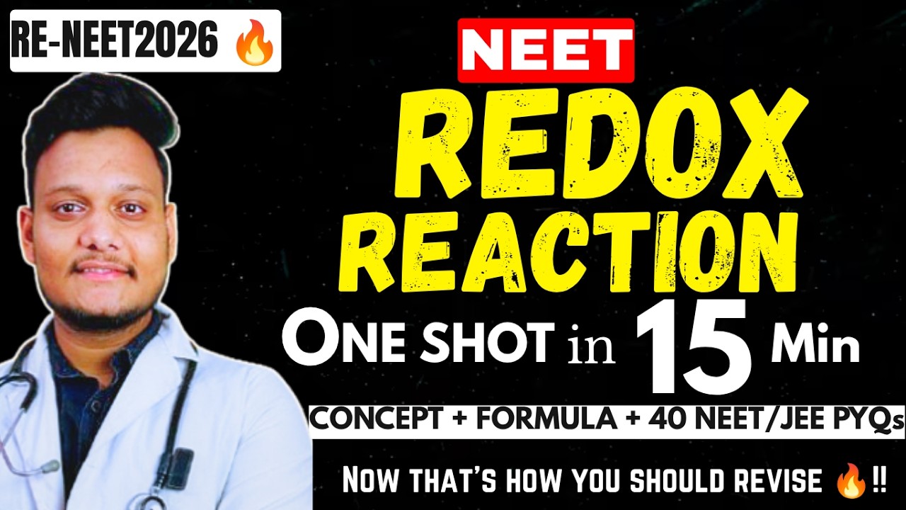REDOX REACTION ONE SHOT in 15 Minute 🔥 || All Concepts, Tricks & PYQs || Class 11 || NEET/JEE