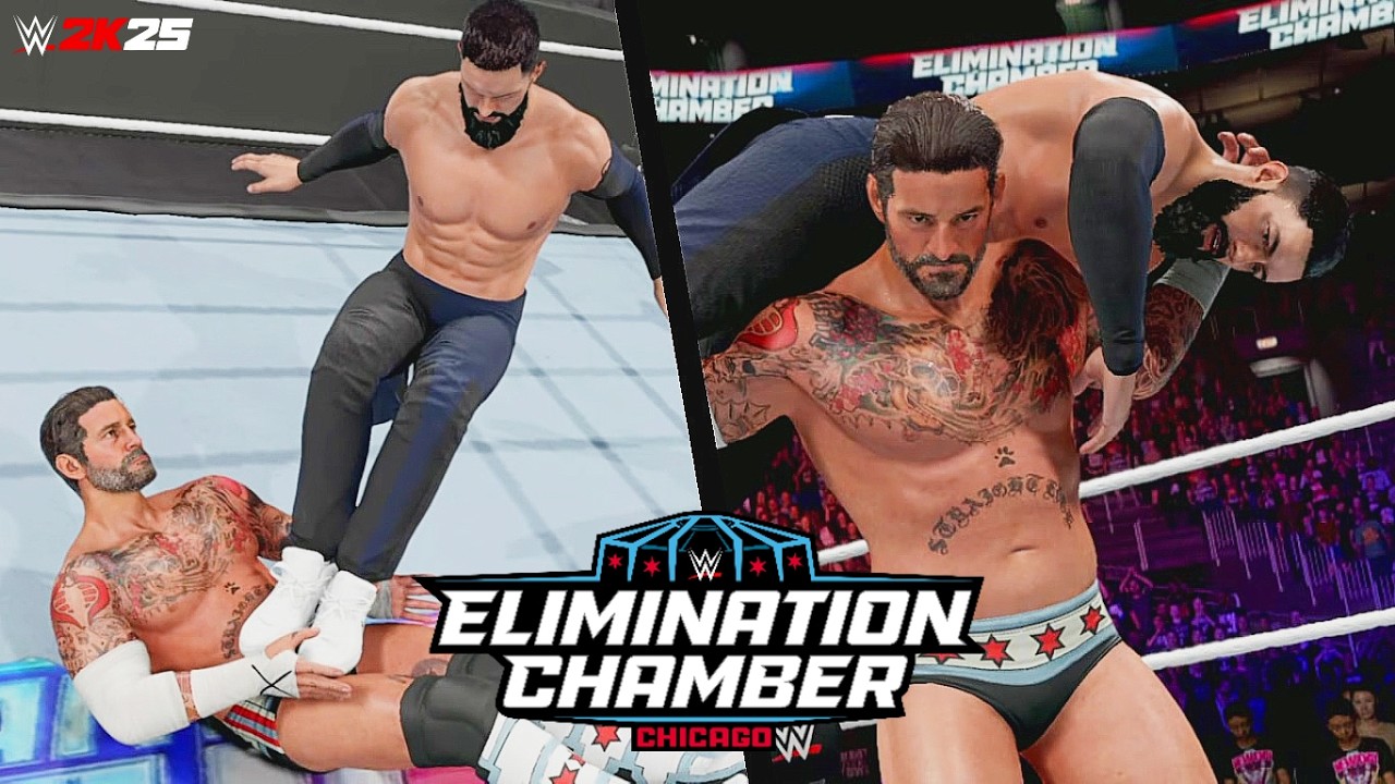 WWE 2K25: CM Punk vs Finn Balor | Elimination Chamber 2026 Prediction Highlights!