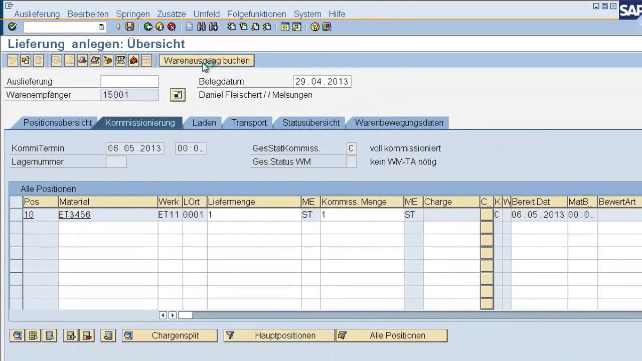 6. Auftragsabwicklung in SAP ERP