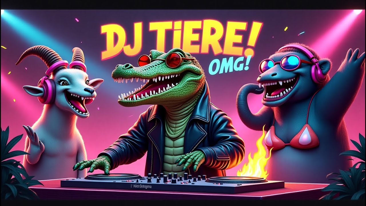 „🐐🐧🐊 DJ Tiere legen auf – die verrückteste Party der Welt!“ #music #MussManGesehenHaben