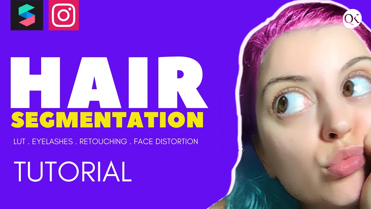 How to Color Your Hair for your Instagram Filter [free hair segmentation template in Spark AR]