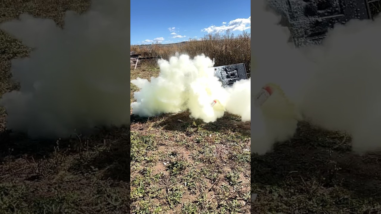SHOOTING a Fire Extinguisher!? *explosion?* What HAPPENS? (test)