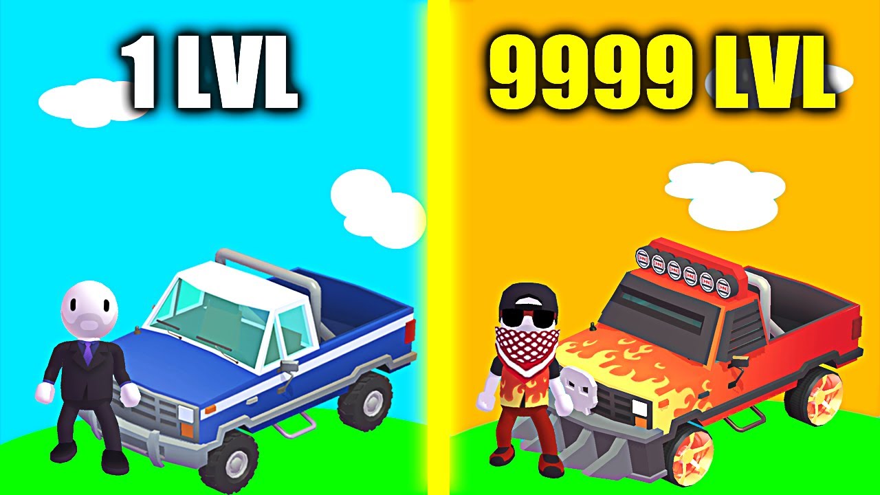 Rage Road! MAX LEVEL SKINS, CAR, WEAPON EVOLUTION! NEW GAME RAGE ROAD WORLD RECORD!
