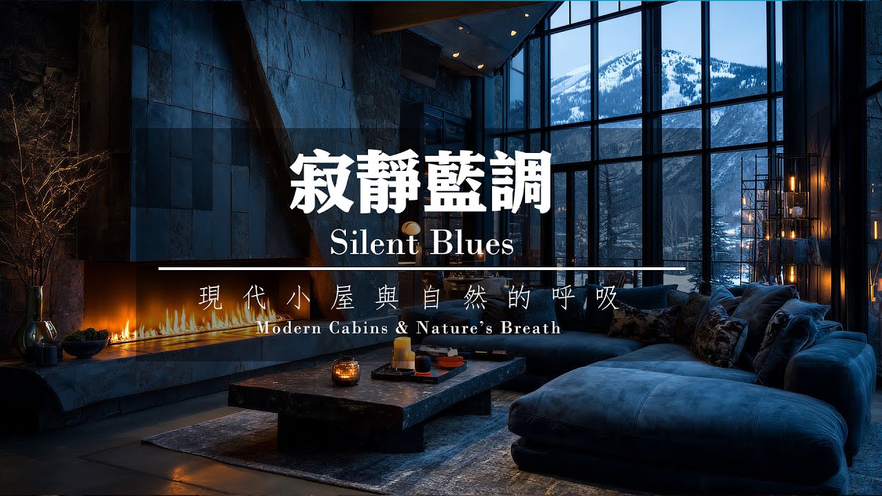 寂靜藍調：現代小屋與自然的呼吸 | 專注、閱讀與冷靜  Silent Blues: Modern Cabins & Nature’s Breath | Focus, Read & Chill