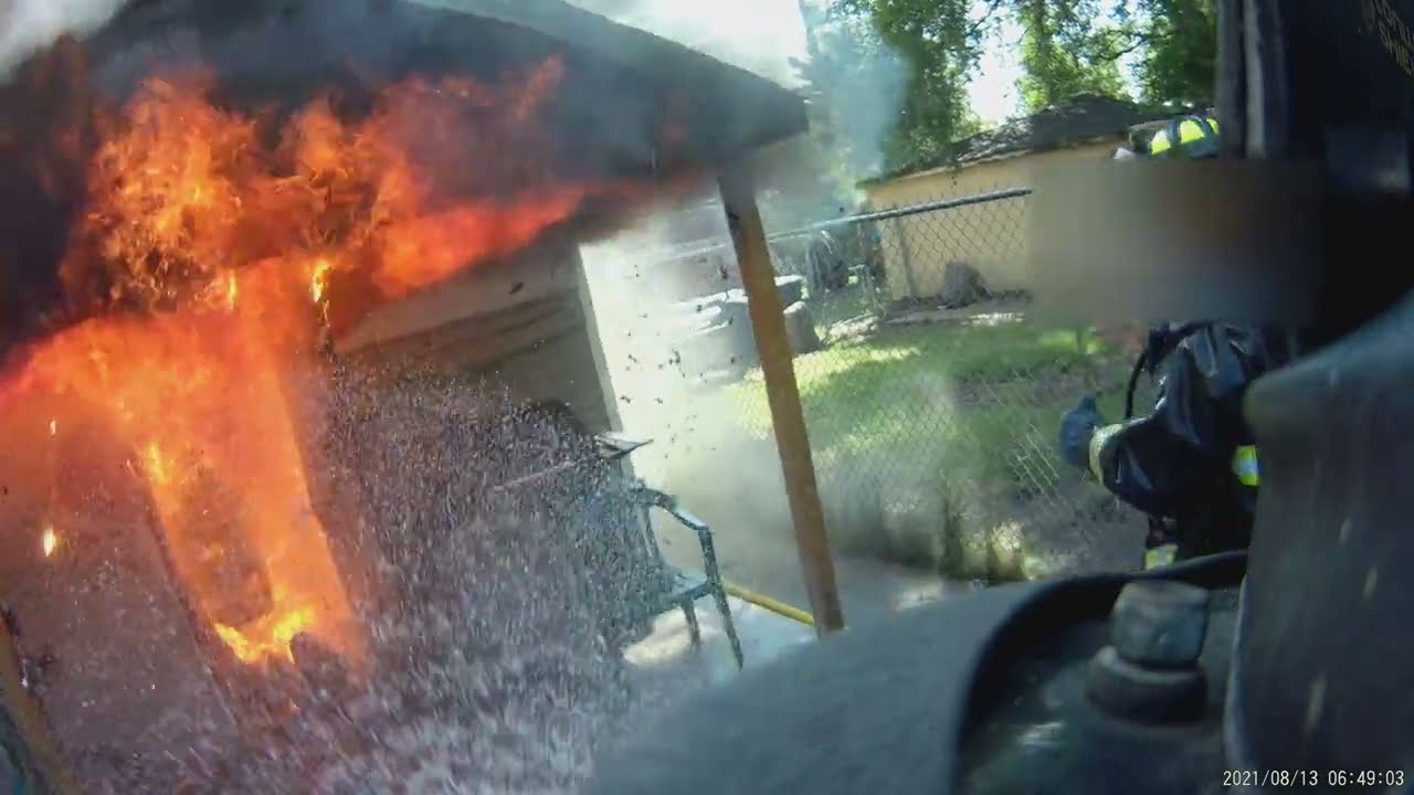 HEAVY FIRE W/EXPLOSION ￼possible VICTIM trapped on arrival of a garage FIRE WITH VEHICLE inside