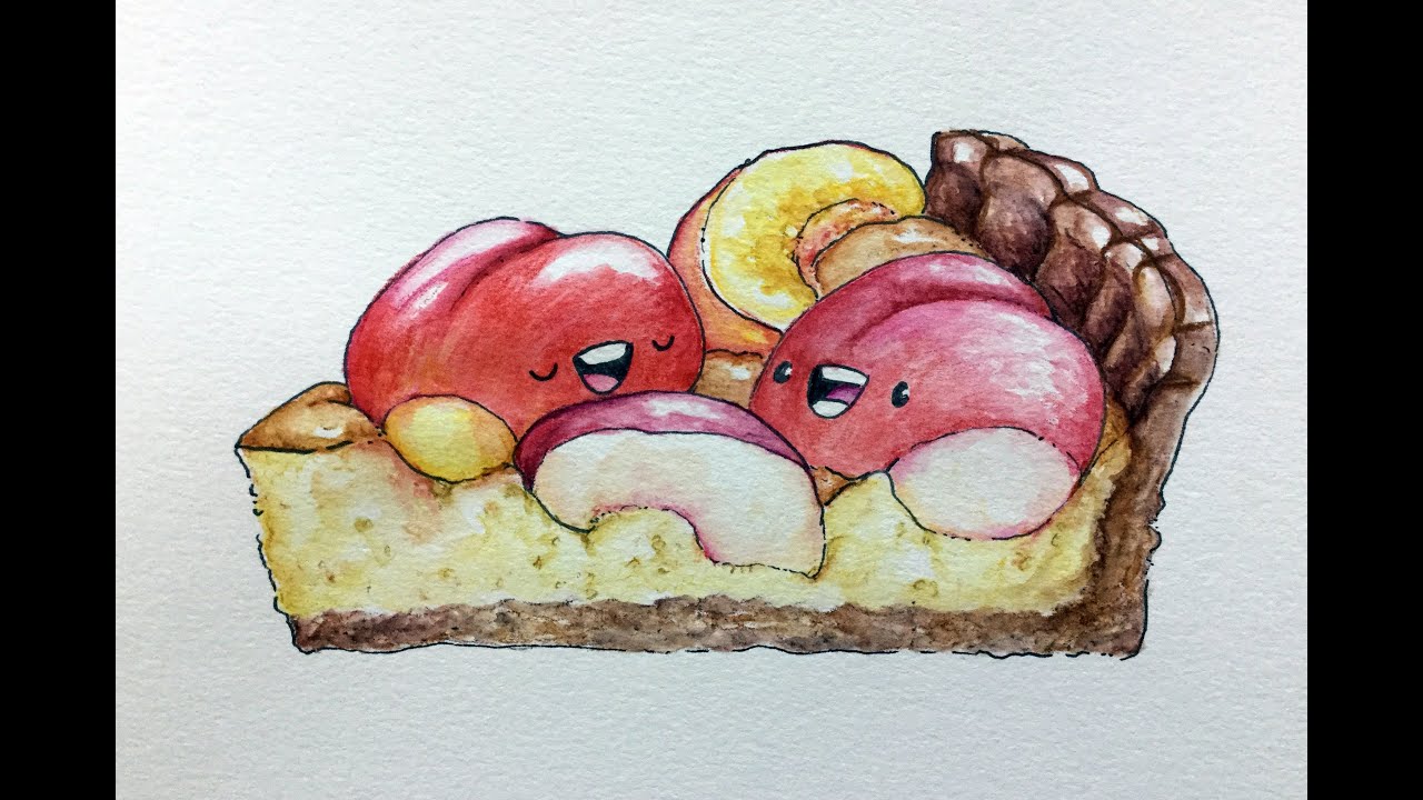 Kyoodoz Presents How To Draw Kawaii (かわいい | 可愛い) Nectarine Frangipane | (Step by Step Easy)