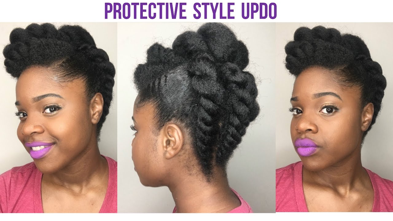 Natural Hair Protective Style Updo