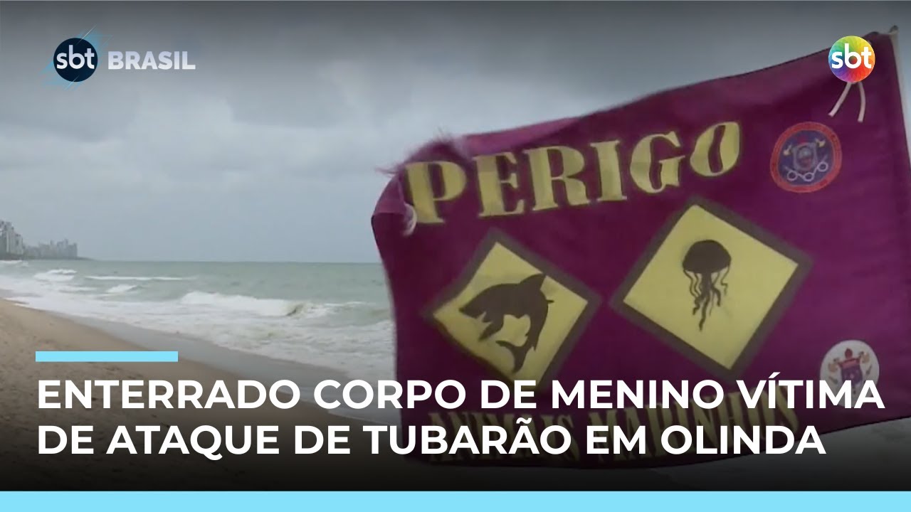 Corpo de menino morto após ataque de tubarão é enterrado em Pernambuco | #SBTBrasil