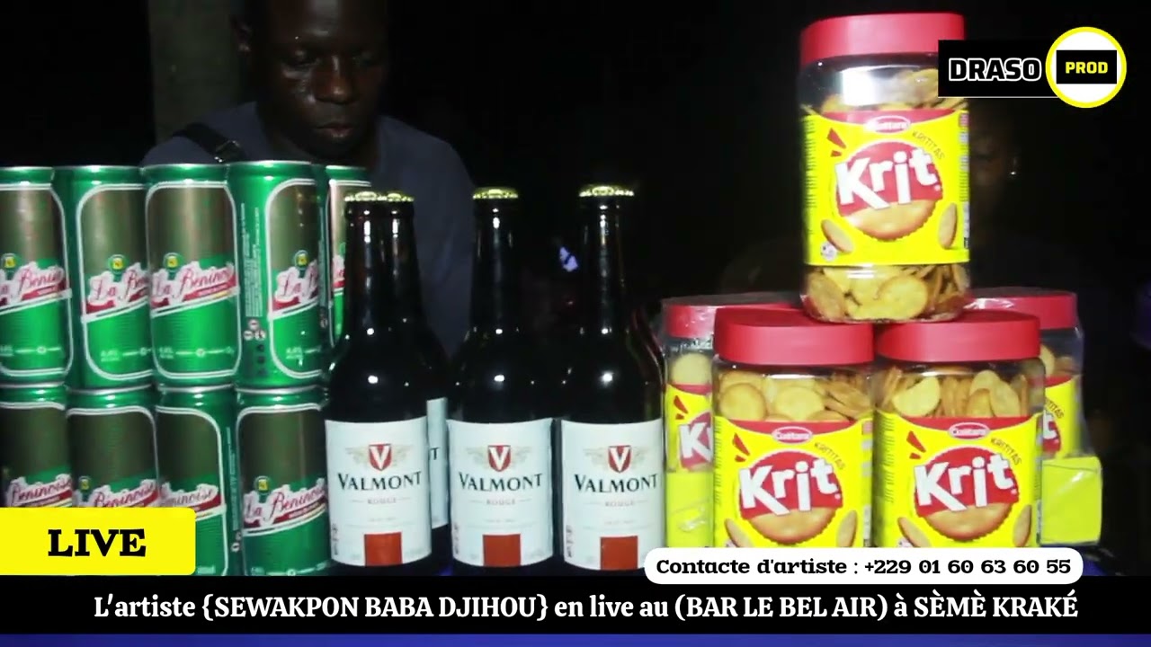 SEWAKPON BABA DJIHOU en live au BAR LE BEL AIR à SÈMÈ KRAKÉ 