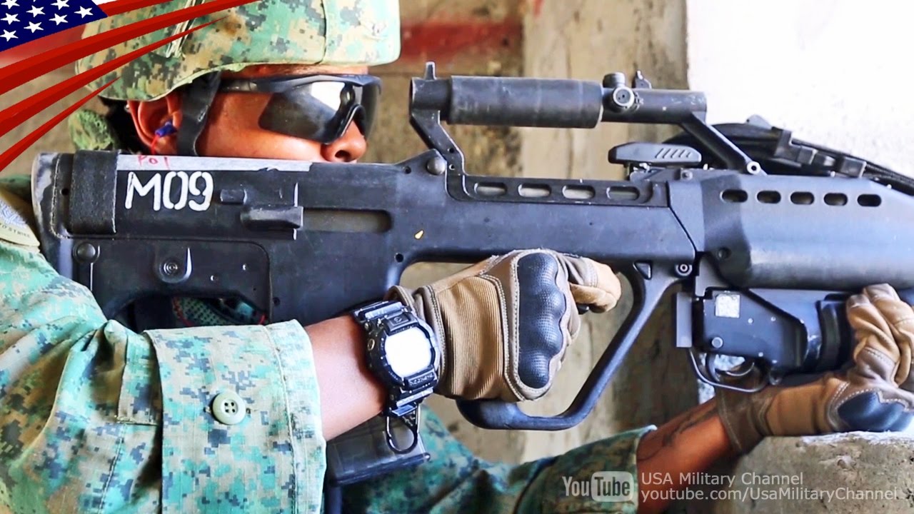 Singapore Army Attack & Shoot Training: SAR 21 Assault Rifle - SAR21アサルトライフル射撃ほか、シンガポール陸軍の戦闘訓練