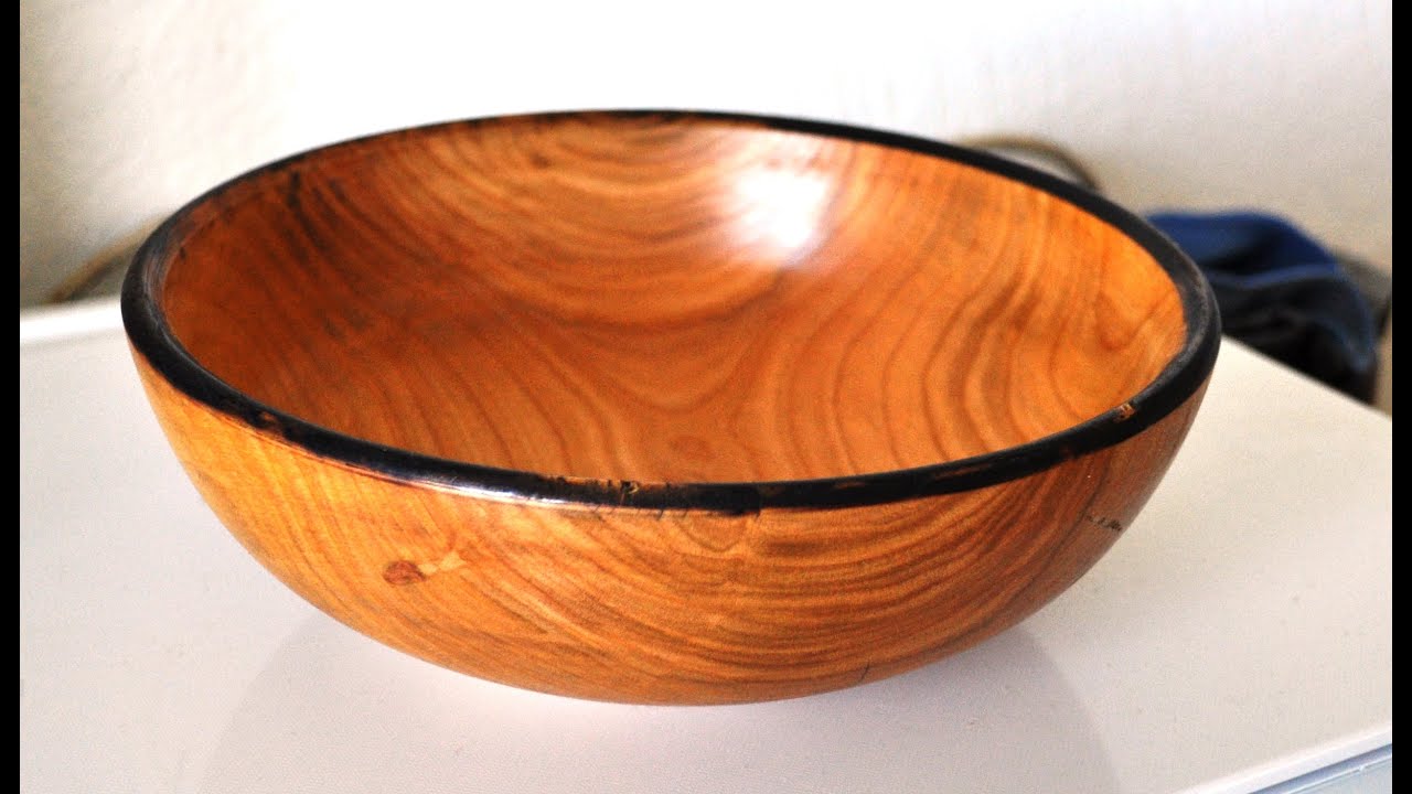 Woodturning (Trædrejning) SKÅL i Kirsebær træ