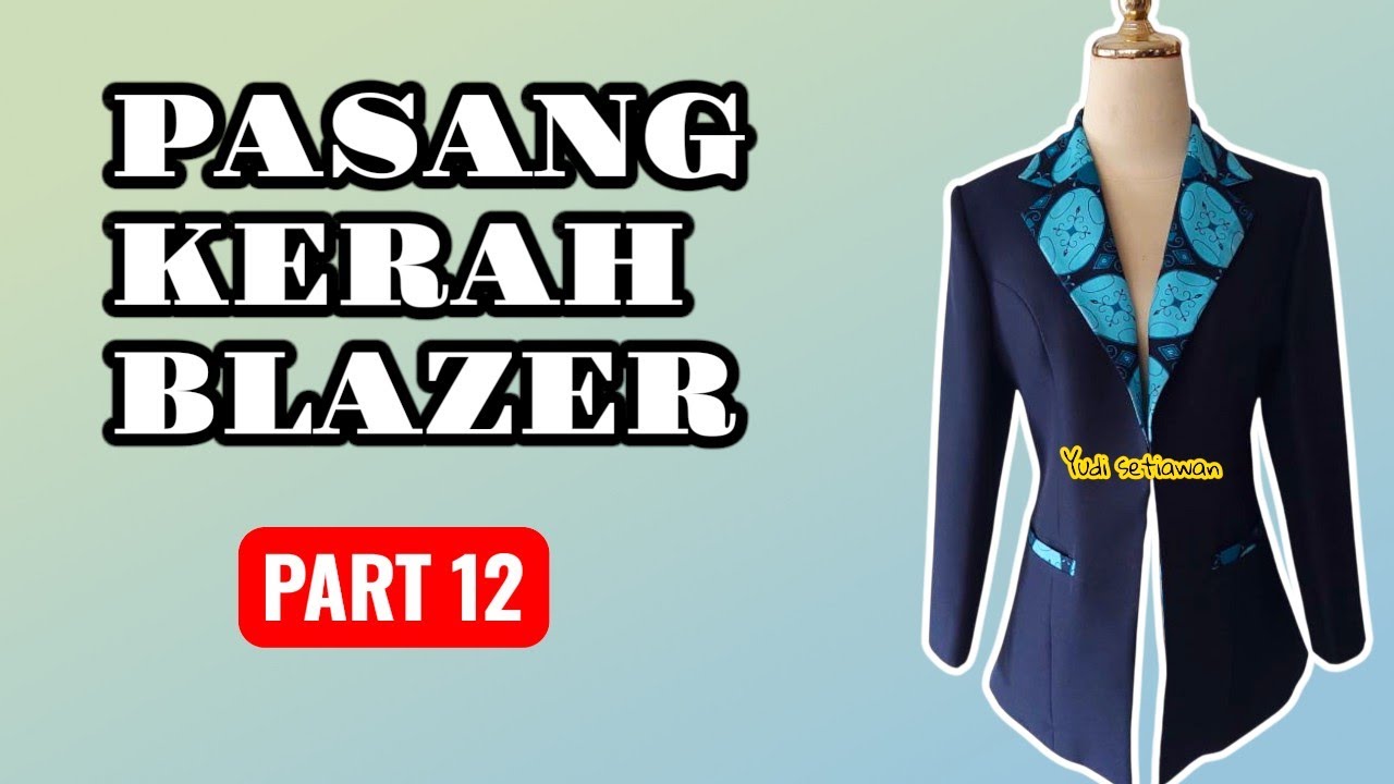 PASANG KERAH BLAZER/JAS || VERSI MUDAH.metode tanem