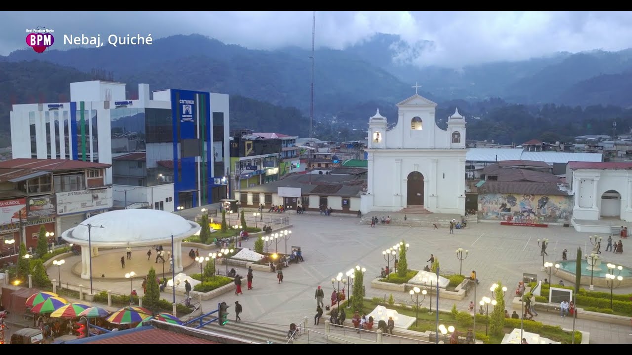 Nebaj Quiché, Guatemala   Dron Paisaje Noche Atardecer