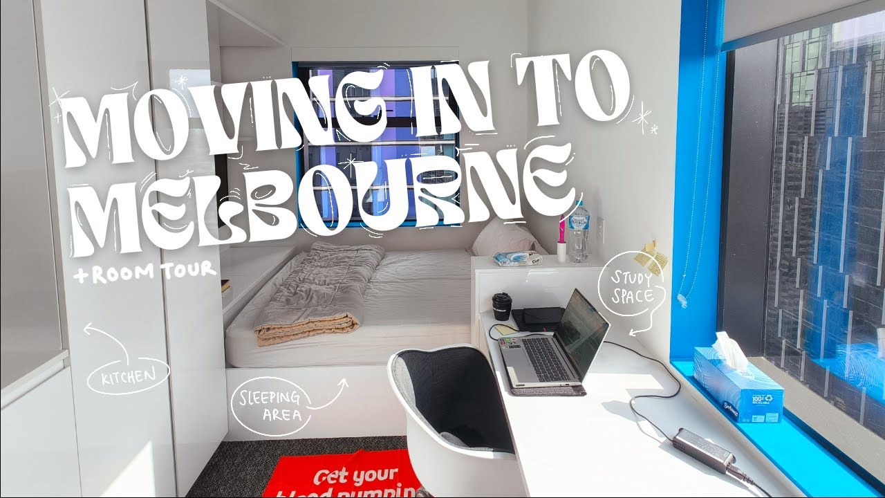 i rented a studio apartment in scape franklin for uni | moving in to melbourne + room tour