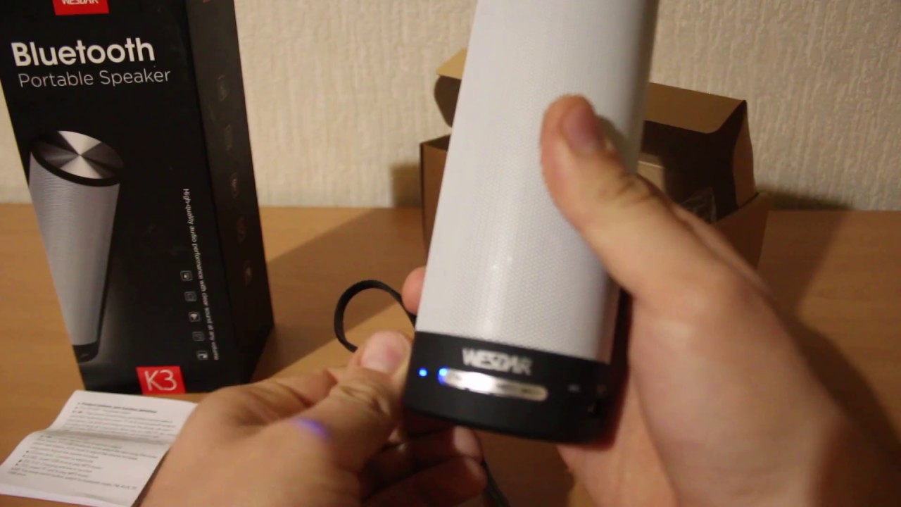 Видео обзор портативной Bluetooth колонки Wesdar K3