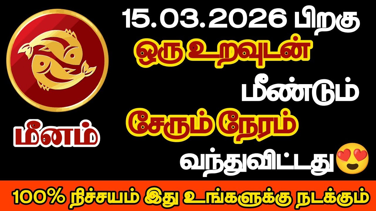 மீனம் - ஒரு உறவுடன் மீண்டும் சேரும் நேரம் வந்துவிட்டது/#meenam/#rasipalan 