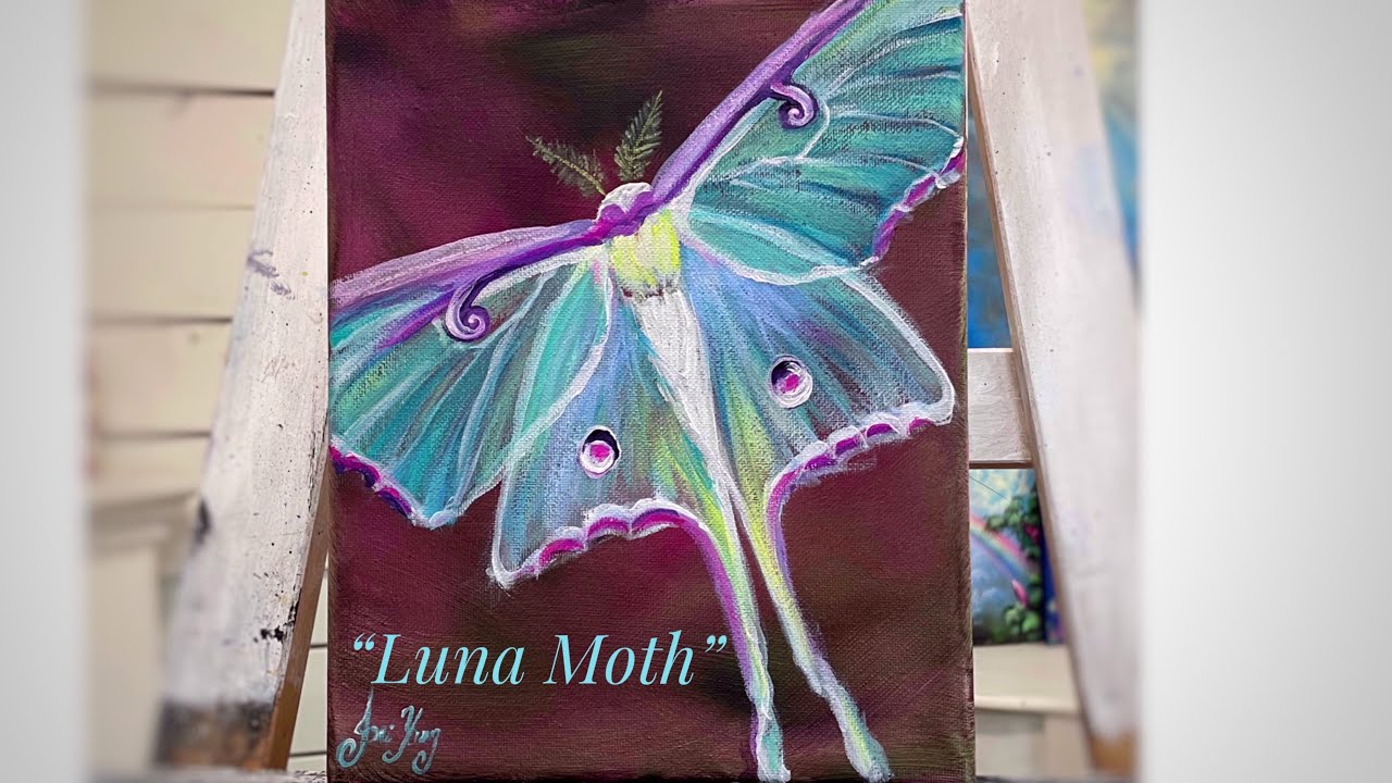 How To Paint a LUNA MOTH
