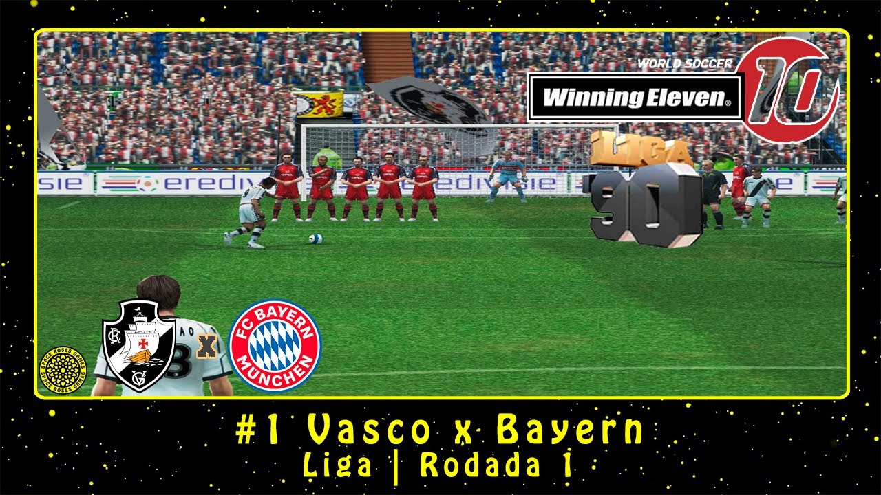 Winning Eleven 10: World V6 Clasicos '90 (PS2) Liga #1 Vasco x Bayern | Rodada 1