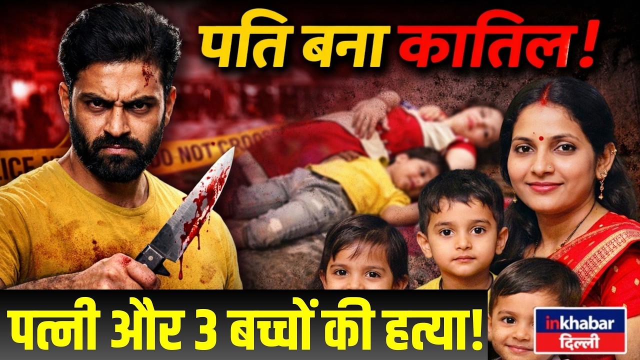 Delhi Horror: Chandan Park में पति ने पत्नी और 3 बच्चों की हत्या! Inkhabar Delhi