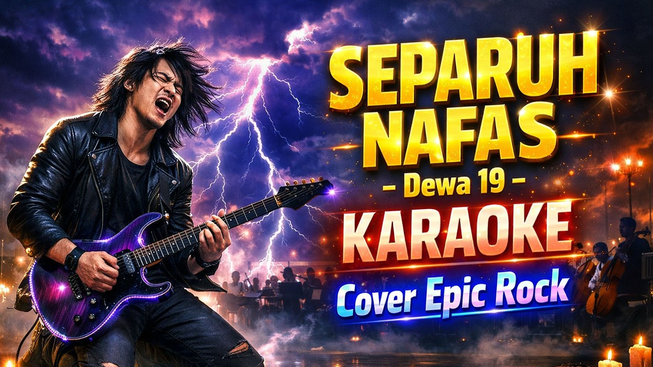 SEPARUH NAFAS – DEWA 19 | KARAOKE ROCK METAL POWERFUL 🔥 | Rock Karaoke ID Paling Menggelegar 2026