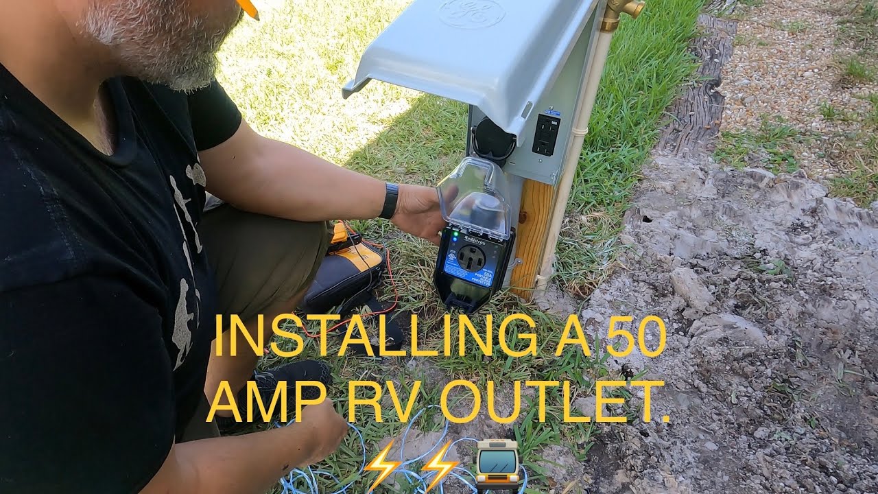 INSTALLING A 50 AMP RV OUTLET. ⚡️⚡️🚍.