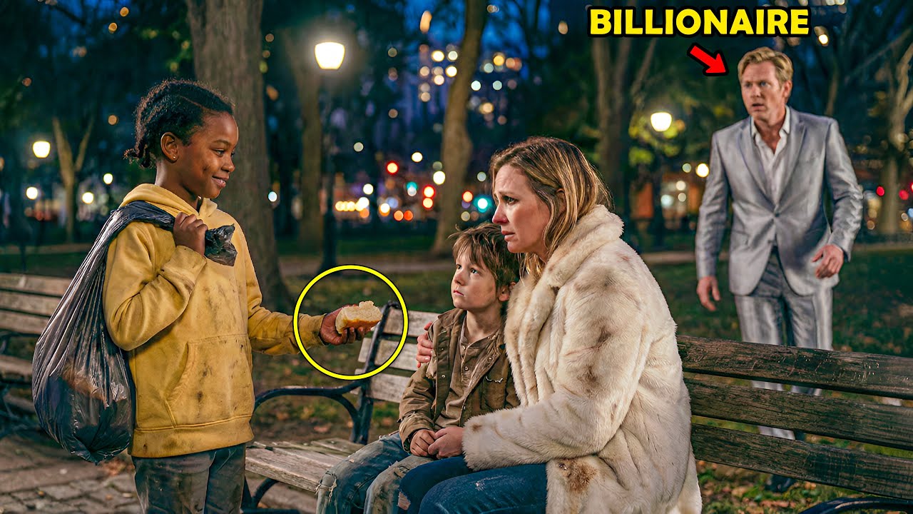 Poor Girl Gives Her Last Meal to a Hungry Mom and Child — Unaware a Billionaire Is Watching