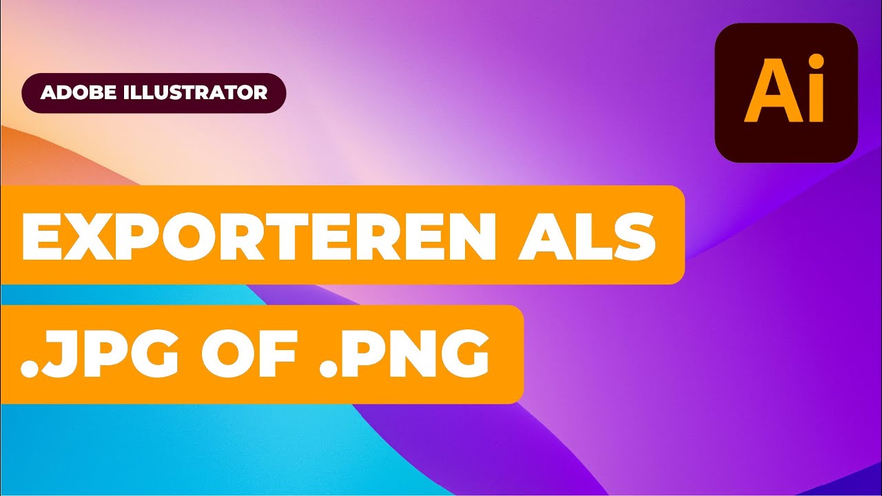 Adobe Illustrator Basis – Tekengebieden exporteren als JPG of PNG