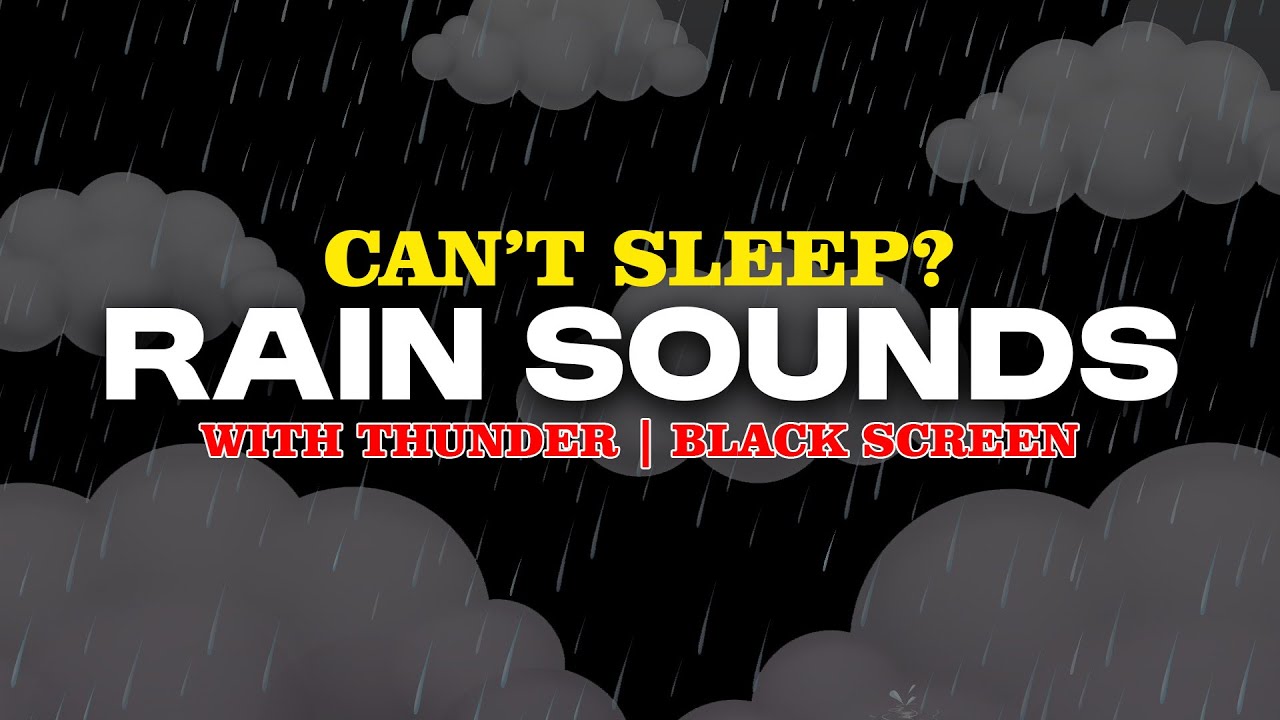 10 Hours Heavy Rain & Thunderstorm | Black Screen for Sleep & Relaxation #2.3
