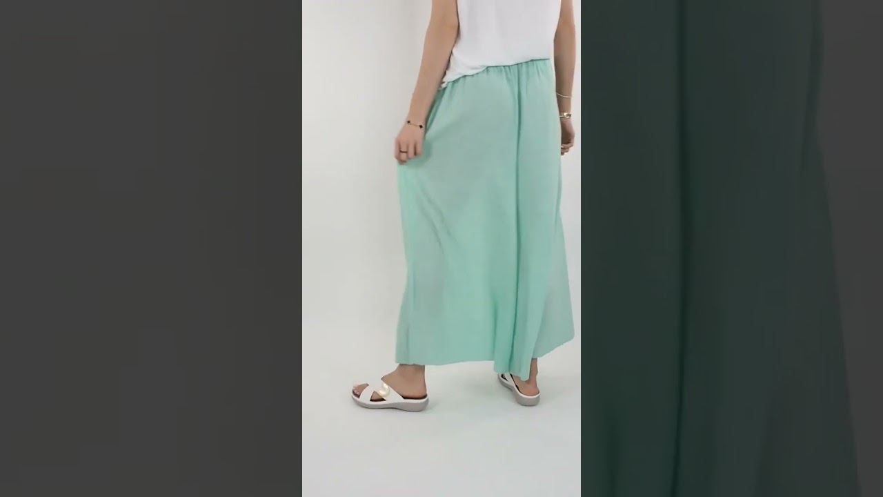 Made in Italy Sicily Pocketed Palazzo Mint Cream  