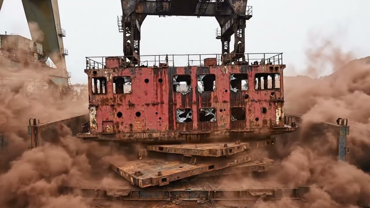 Real Magnet Power Test! Ship Metal Falls Hard in Scrapyard ASMR