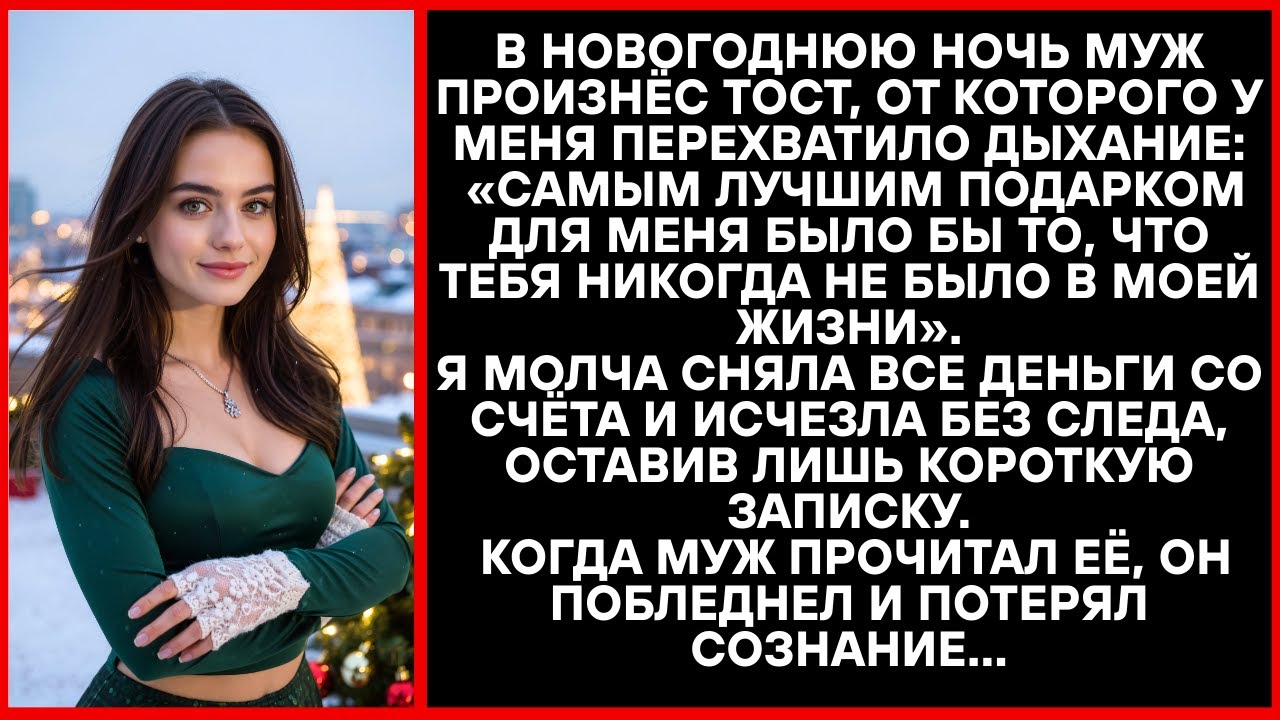 Супруг в Новый год выдал: «Лучший подарок — твое отсутствие». Я забрала деньги и пропала.