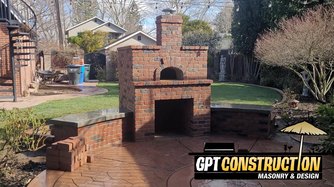 RUSTIC Full-Masonry Brick Pizza Oven Elevates Historic Sacramento Backyard By GPT Construction
