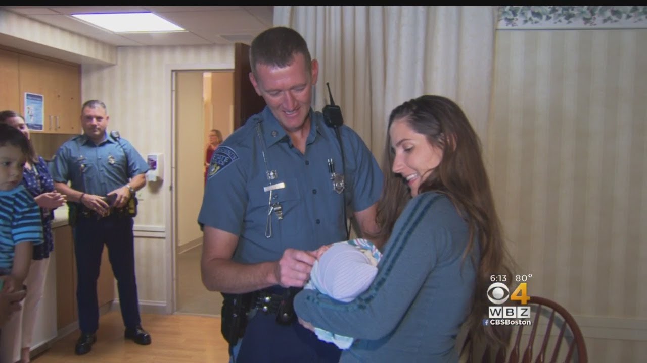 Mass. State Trooper Meets Newborn Baby After Helping Rush Mom To Hospital