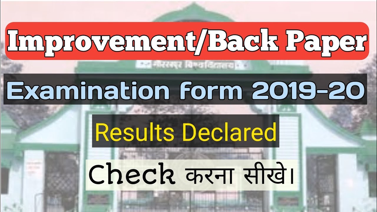 DDU University- Back Paper/Improvement Examination 2019-20 का रिजल्ट देखना सीखे