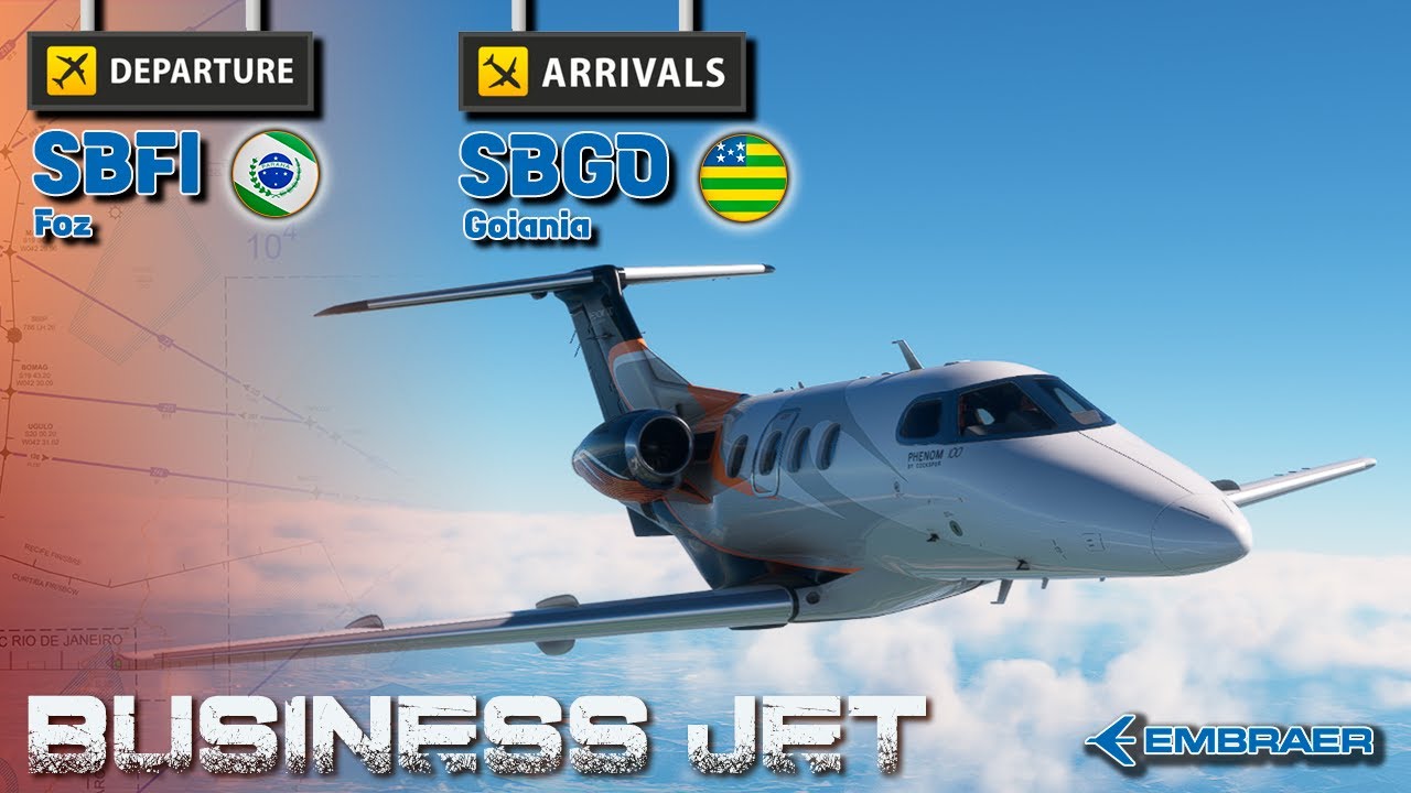 BUSINESS JET | 🛫 SBFI (IGU) - SBGO (GYN) 🛬 | EMBRAER PHENOM 100