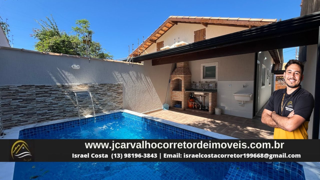 *R$349.900* ULTIMA UNIDADE! CASA NOVA LADO PRAIA COM PISCINA E CHURRASQUEIRA PARA VENDA EM ITANHAÉM!