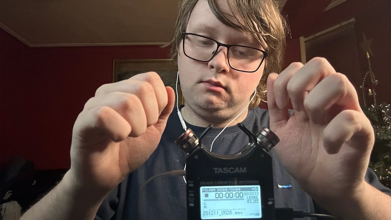 ASMR Relaxing Tascam Sounds // Hand Sounds, Nail Tapping, No Talking 