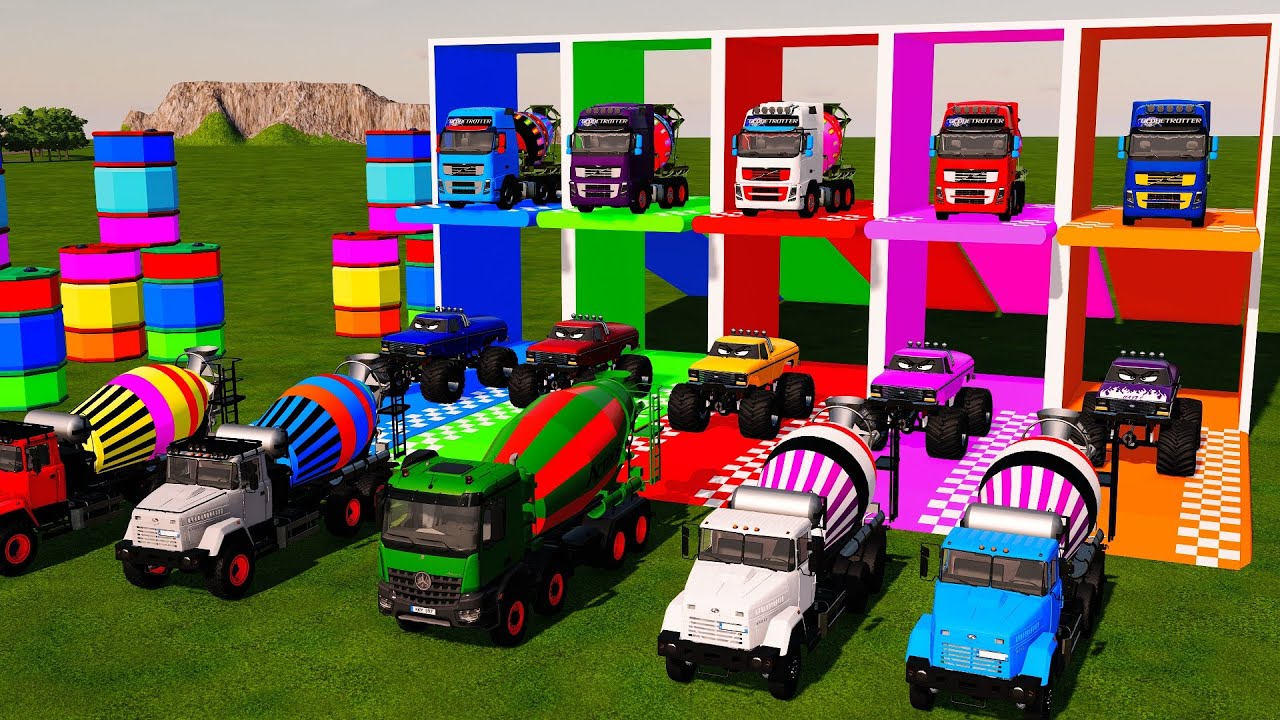 Giant CRANE SQUEEZER McQueen Truck Eater VS Cars Lightning McQueen Escape Monster Beamng Drive FS22
