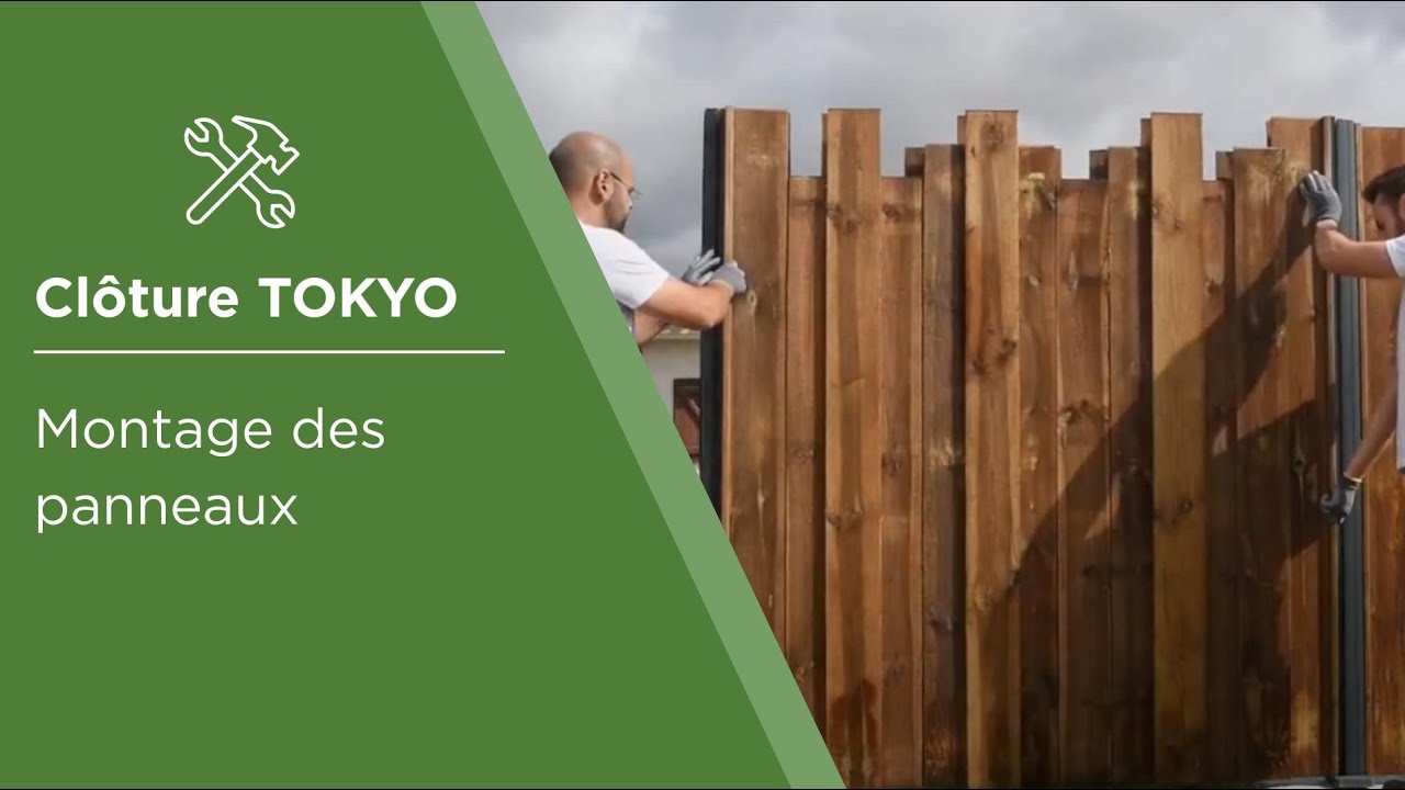 Clôture TOKYO - Montage des panneaux