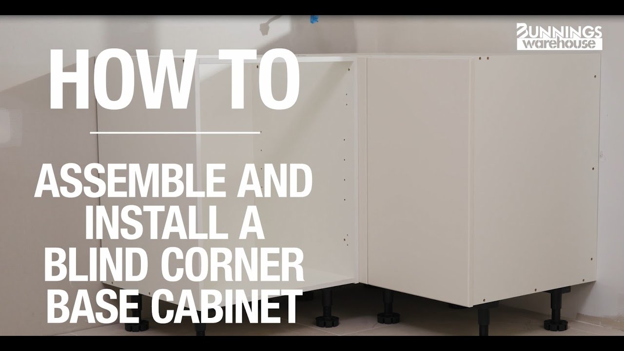 How To Assemble And Install A Blind Corner Base Cabinet - Bunnings Warehouse