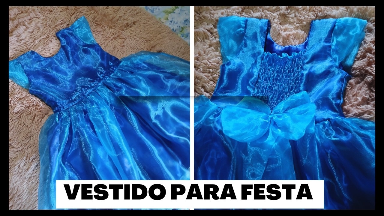 Como fazer um vestido infantil princesinha, ótimo para festas!!!!