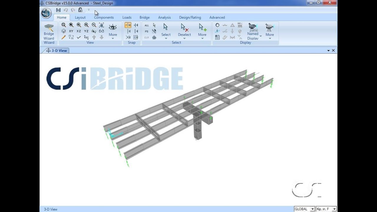 CSiBridge - 03 Design of Steel Girder Bridges: Watch & Learn
