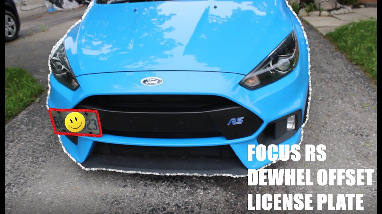 Dewhel Offset License Plate - Focus RS