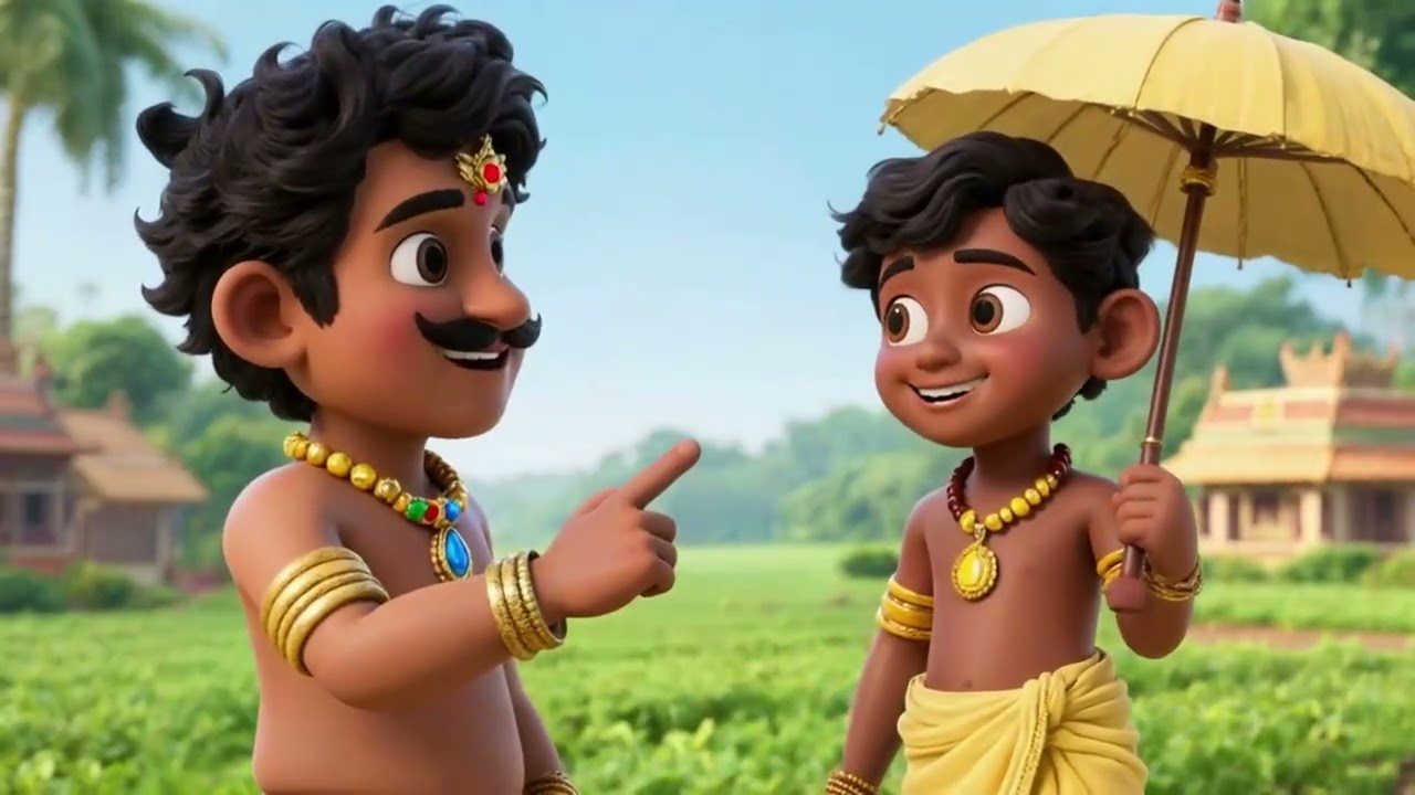 Onam Story for Children 🌸 | King Mahabali & Vamana | Animated Kids Story