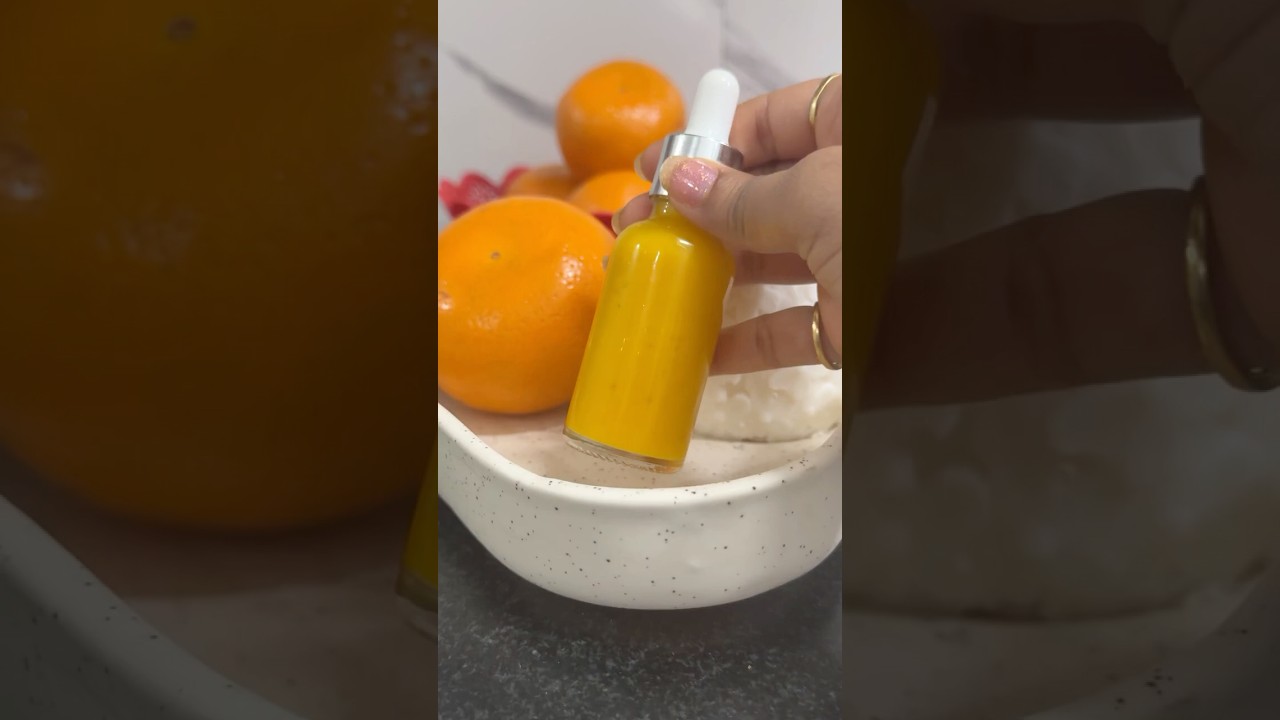 Homemade vitamin c serum for glowing skin! Orange peel Serum 🍊